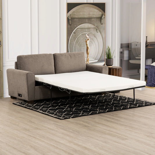 Brand New Nova Grey Queen Size Sleeper Sofa w/USB & Power Outlet