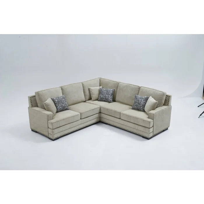 Brand New 3pc Sectional with Nail Head Trim (3 Colors)