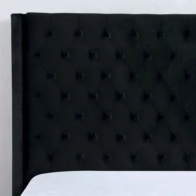 Brand New Queen Size Black Velvet Bed