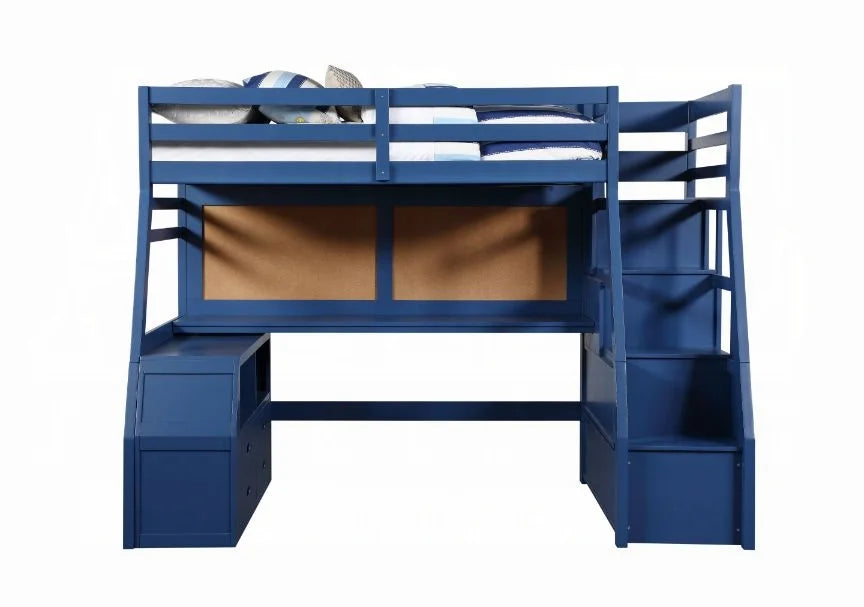 Brand New Navy Blue Twin Loft Bed W/Storage
