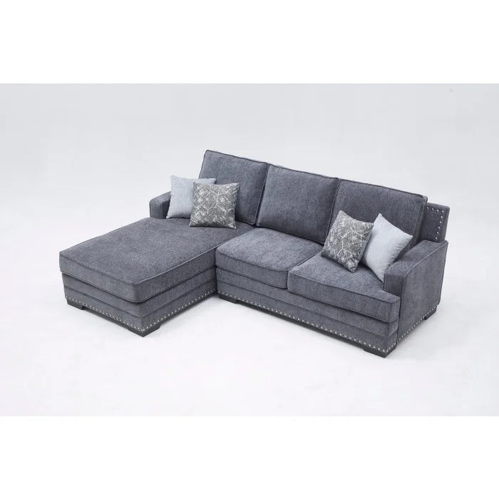 Brand New Grey Sectional (Left or Right Facing Chaise)