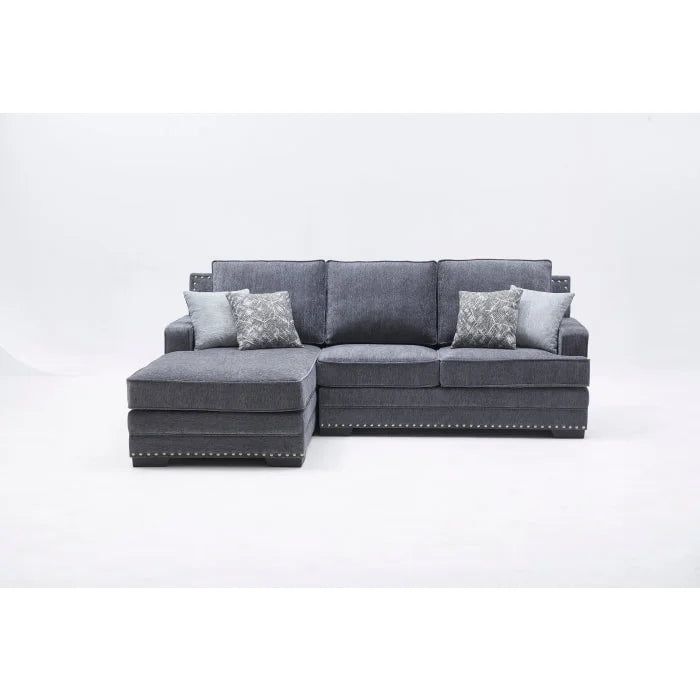 Brand New Grey Sectional (Left or Right Facing Chaise)