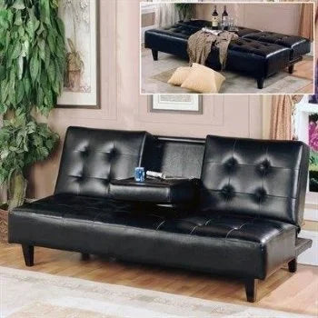 Brand New Adjustable Sofa Bed with Cupholders (Black or Espresso)