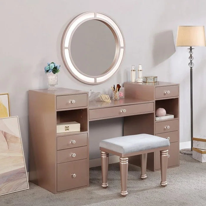 Brand New Vanity with Stool & LED Mirror (2 Colors)