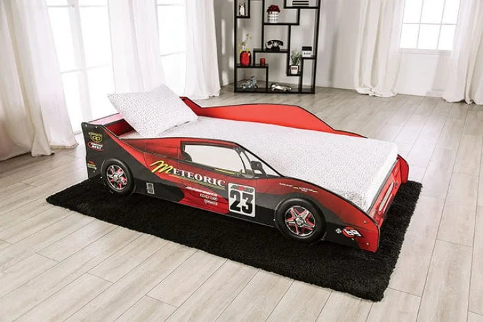 Brand New Red Twin Size Racecar Bed