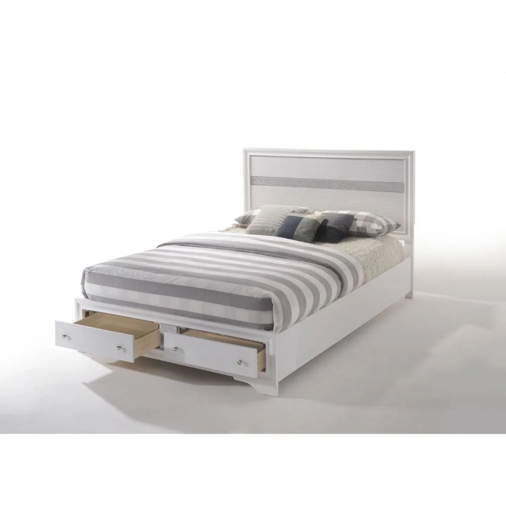 Brand New King Size White Finish Platform Bed