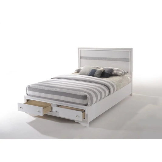 Brand New King Size White Finish Platform Bed