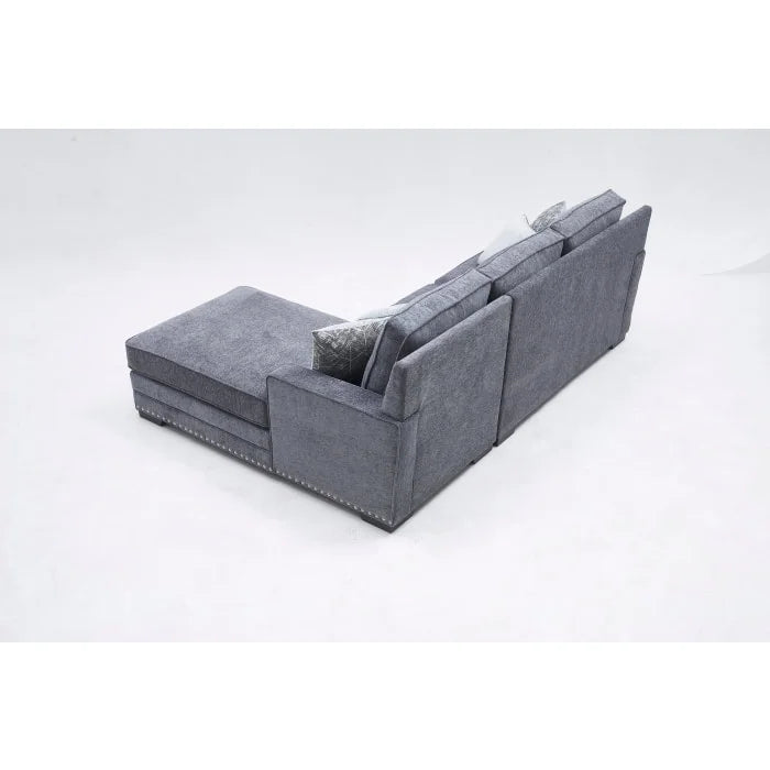 Brand New Grey Sectional (Left or Right Facing Chaise)