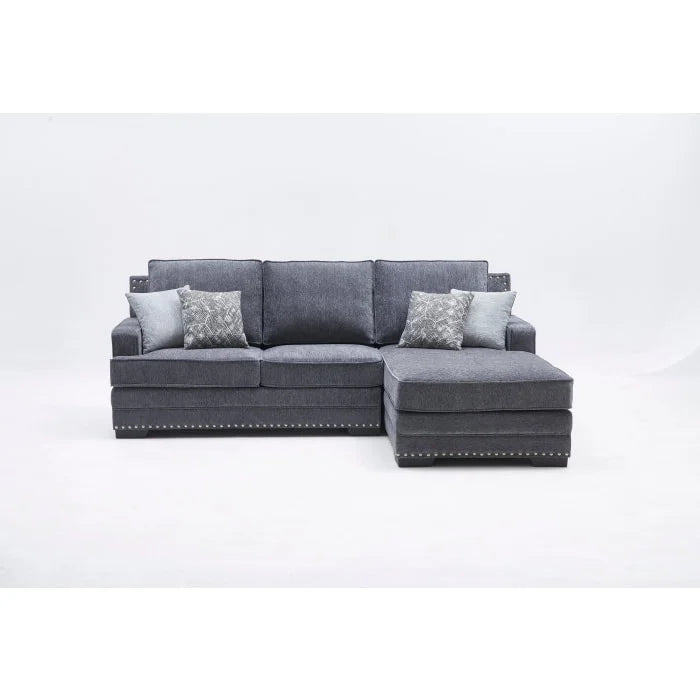 Brand New Grey Sectional (Left or Right Facing Chaise)