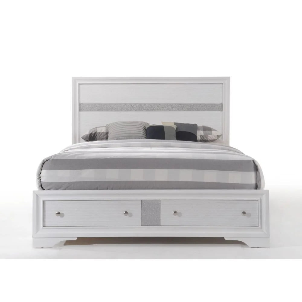 Brand New King Size White Finish Platform Bed