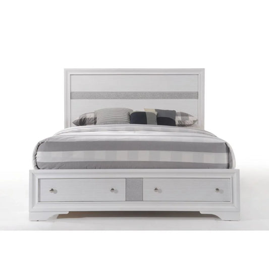 Brand New King Size White Finish Platform Bed