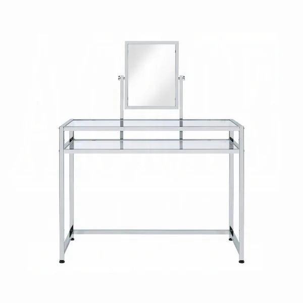 Brand New Silver Vanity w/Stool