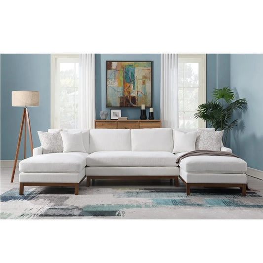 Brand New Ivory Chenille Sectional