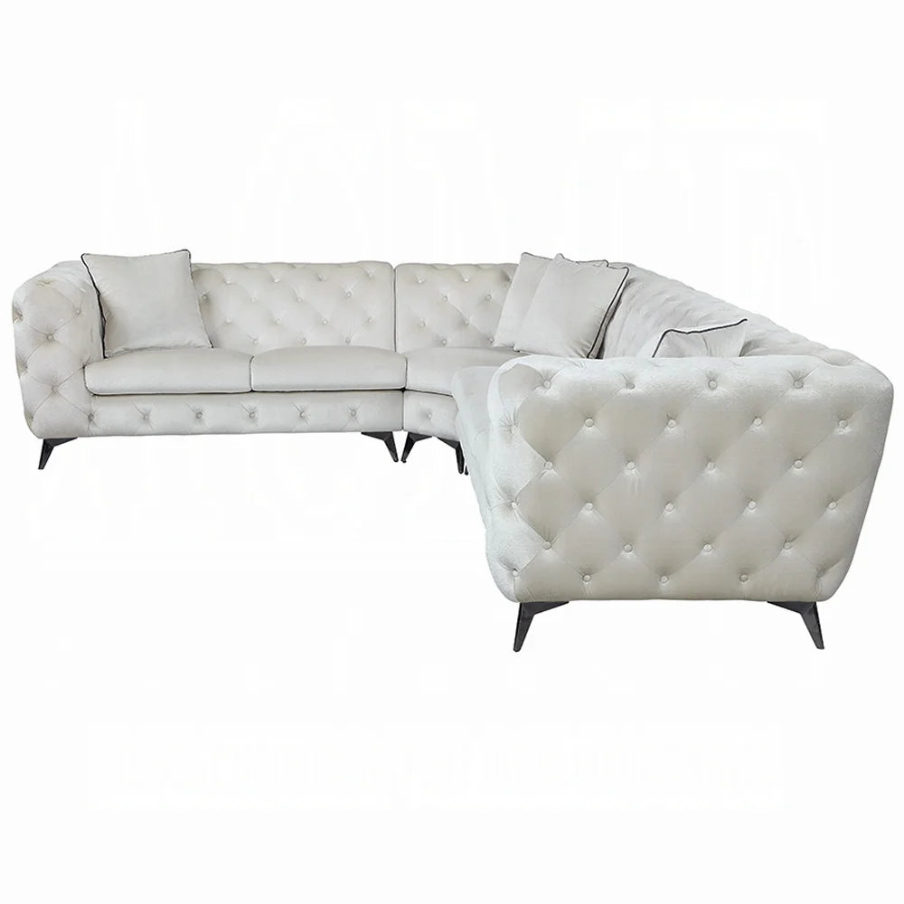 Brand New Beige Fabric Sectional