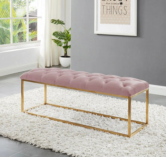 Brand New Metal Bench with Gold Legs (2 Colors)