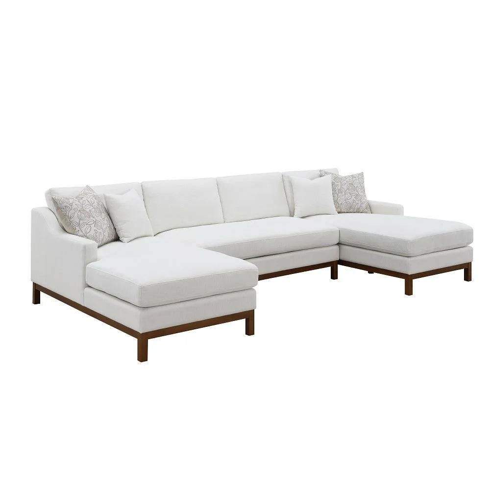 Brand New Ivory Chenille Sectional