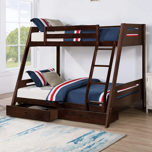 Brand New Wood Twin/Full Bunkbed w/Drawers (4 Colors)