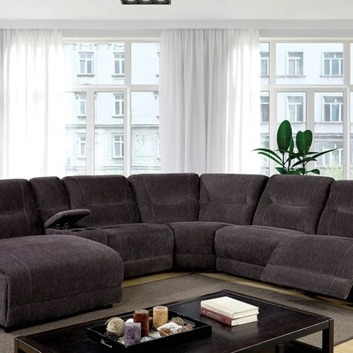 Brand New Dark Grey Sectional with Console