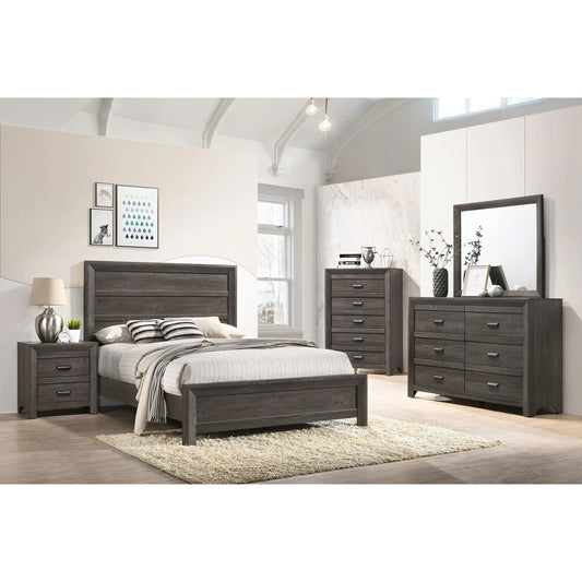 Brand New Grey/Brown 4pc Bedroom Set (3 Sizes)