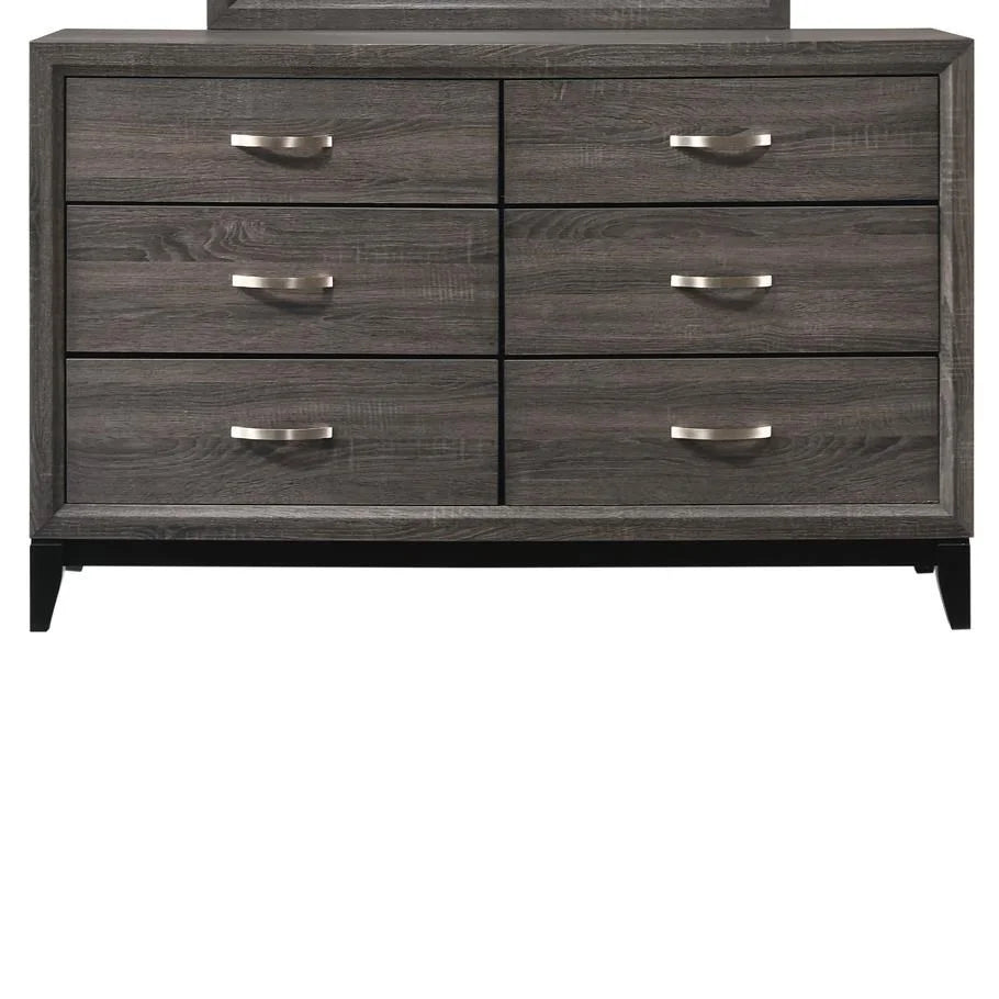 Brand New Grey 6 Drawer Dresser (Optional Mirror)