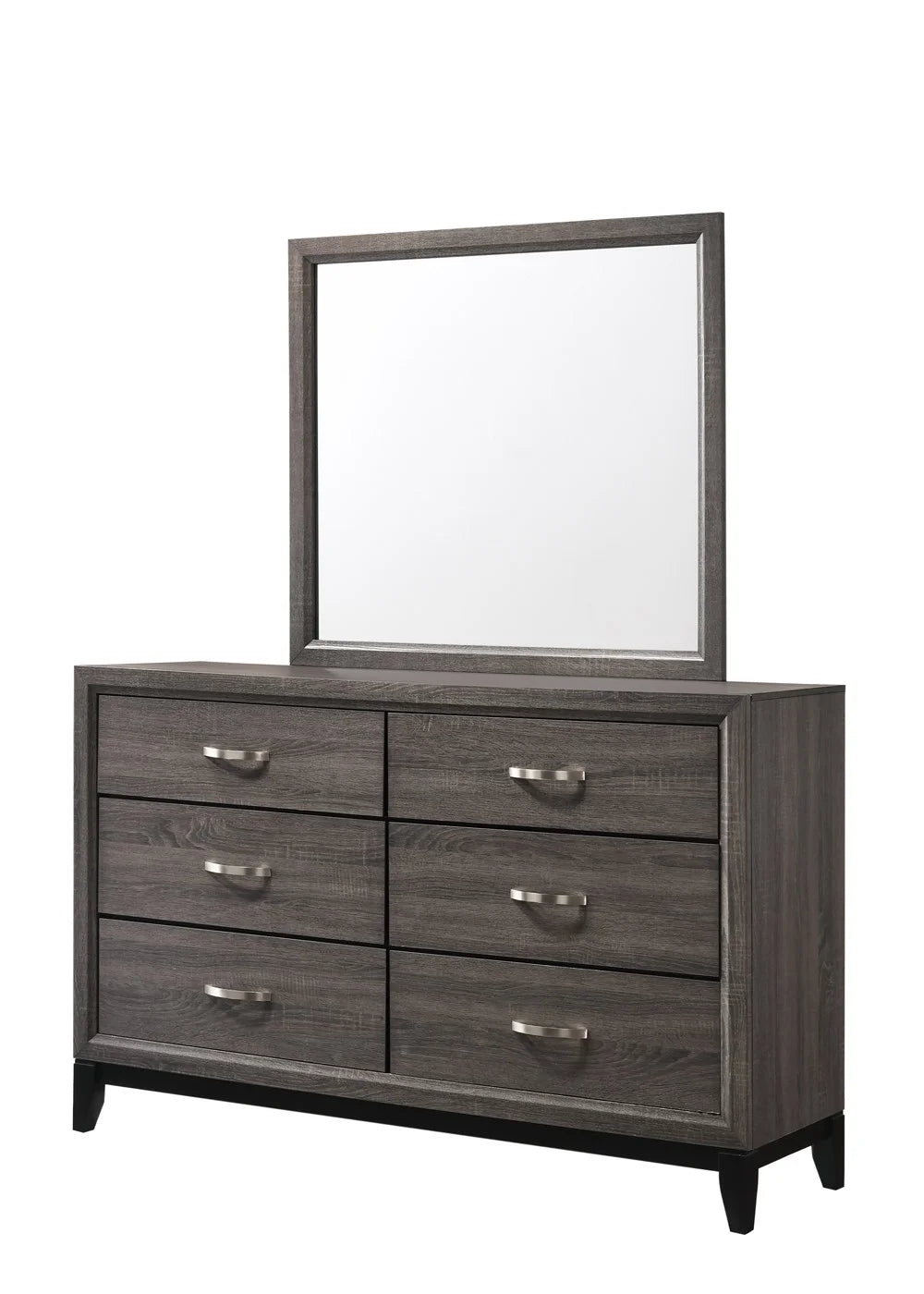 Brand New Grey 6 Drawer Dresser (Optional Mirror)