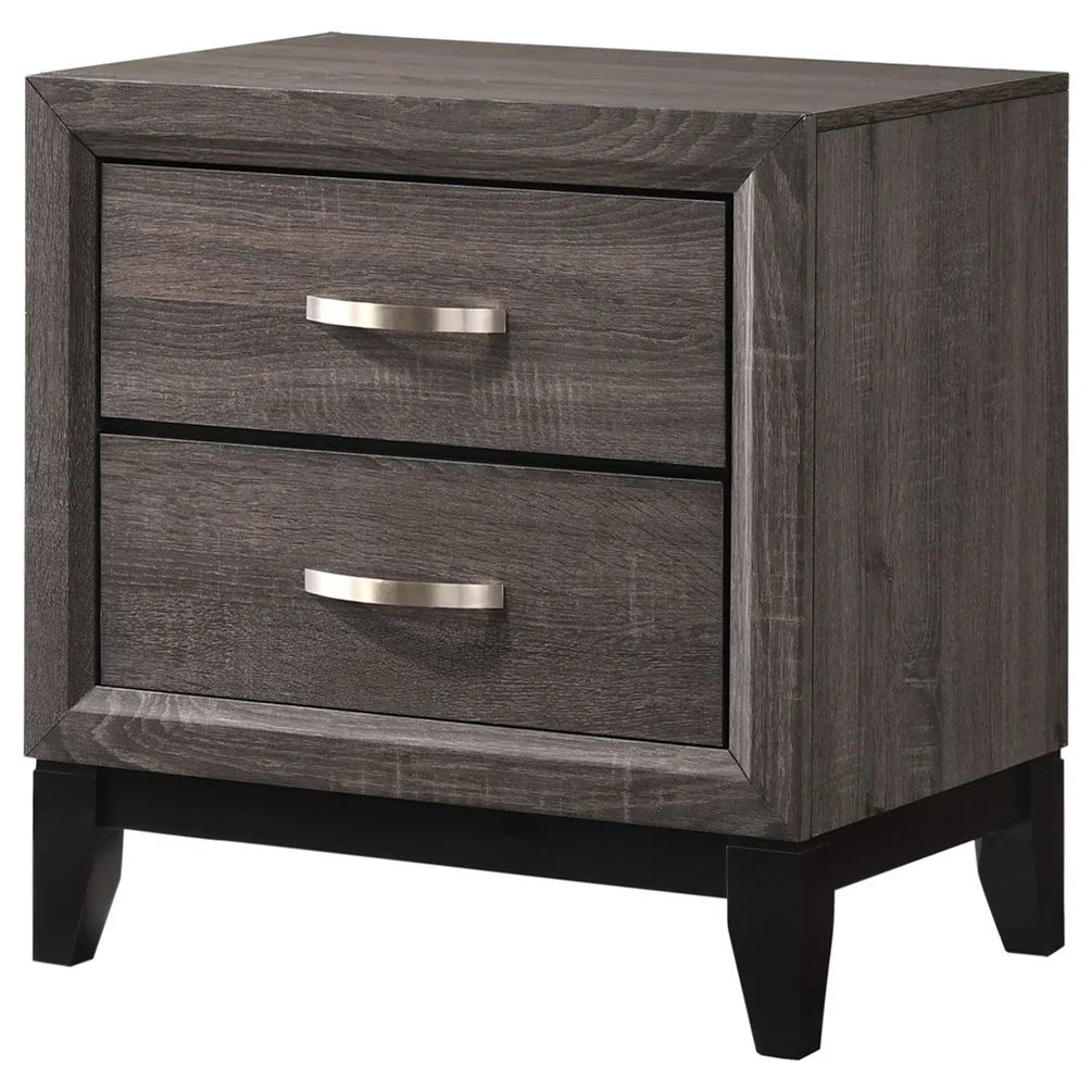 Brand New Grey 2 Drawer Nightstand