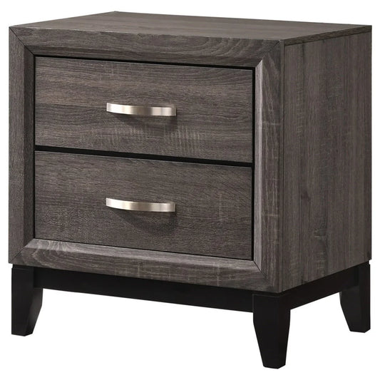 Brand New Grey 2 Drawer Nightstand