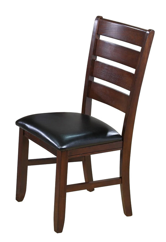 Brand New 2pc Brown Side Chair with Upholstered Seat