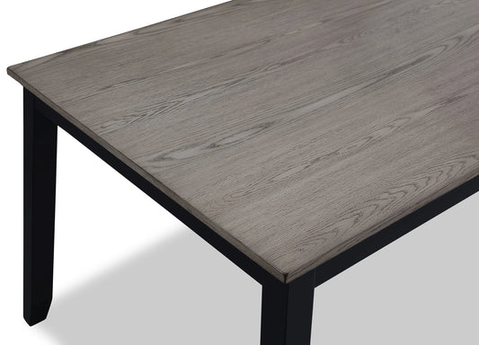 Brand New 7pc Black/Light Grey Dining Set