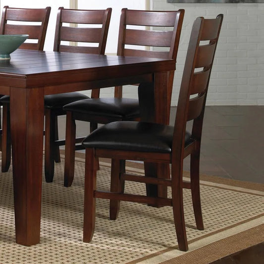 Brand New 2pc Brown Side Chair with Upholstered Seat