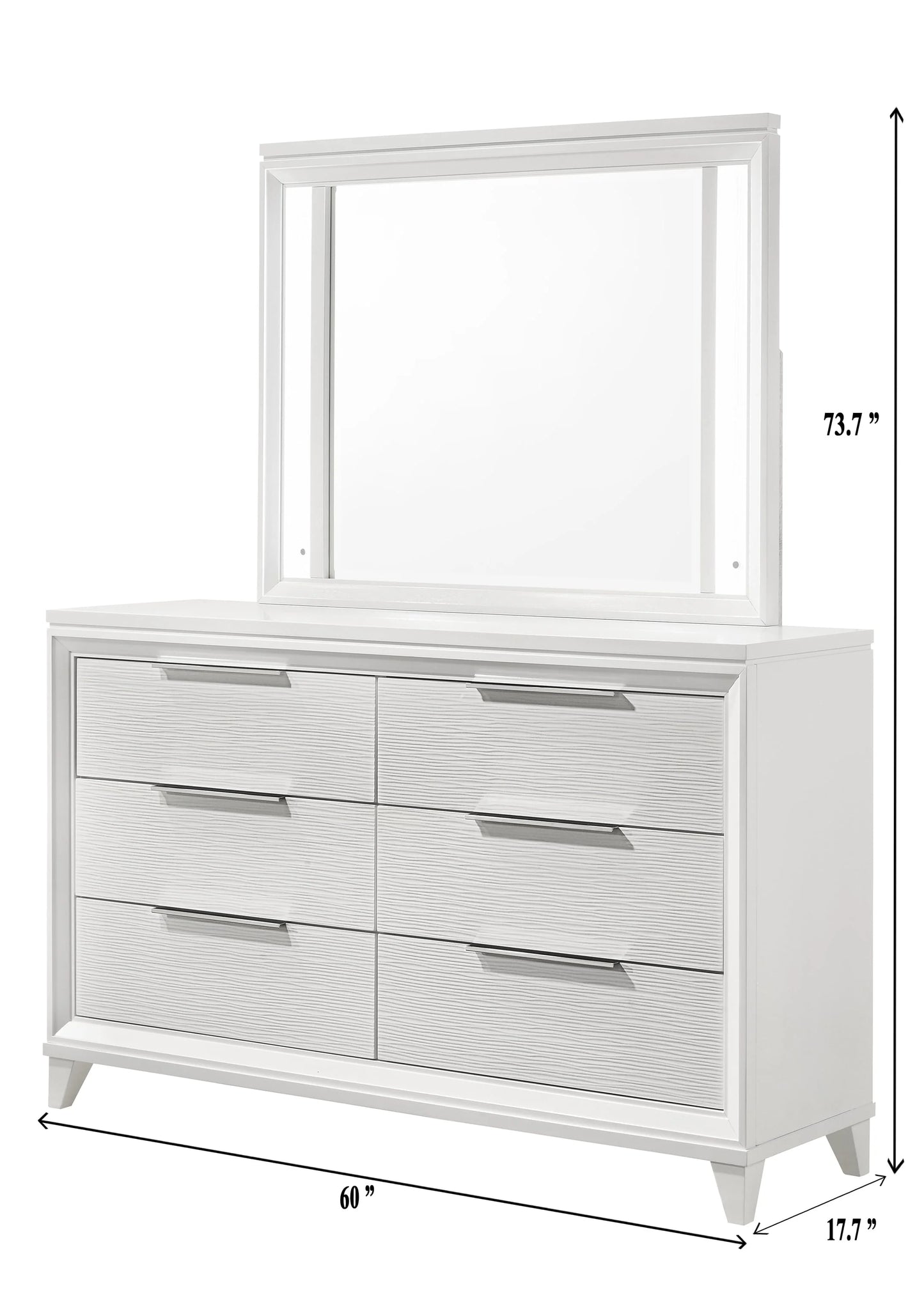 Brand New White Dresser (Optional LED Mirror)