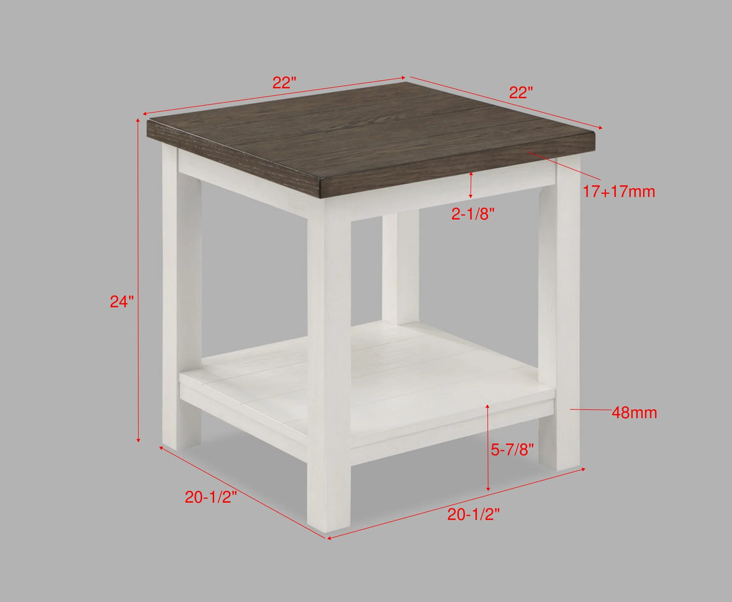 Brand New 3pc Coffee & End Table Set (1-Coffee Table, 2-End Tables)