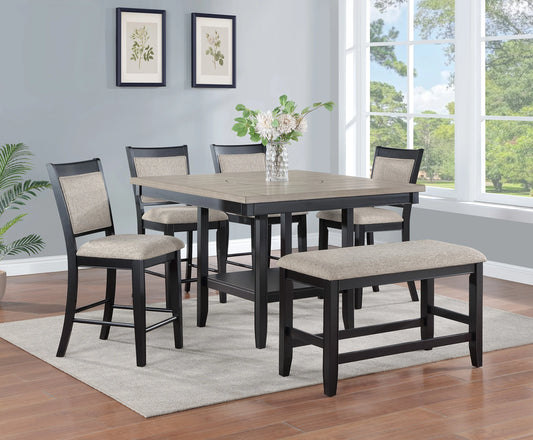Brand New Black/Light Grey Counter Height Dining Set