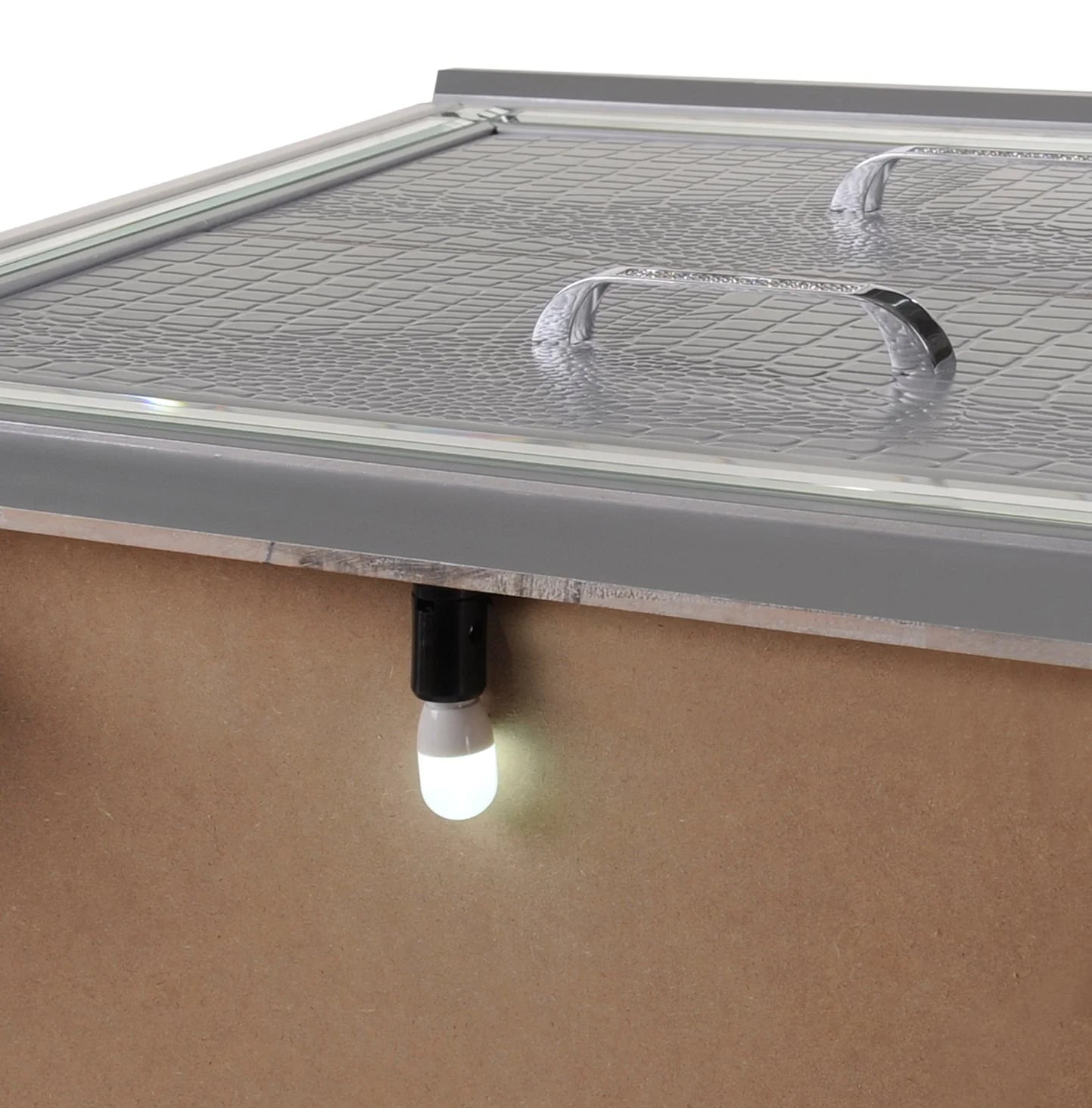 Brand New Silver 4pc Bedroom Set with LED Lights (2 Sizes)