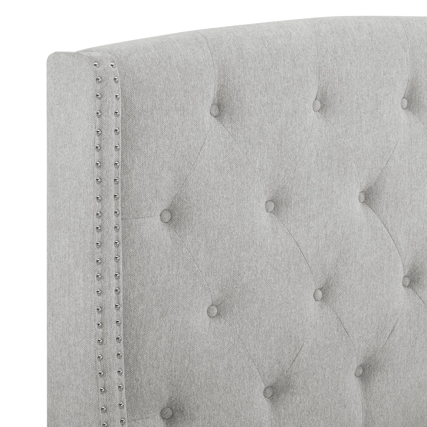 Brand New Light Grey Linen Fabric Bed (Queen or King)