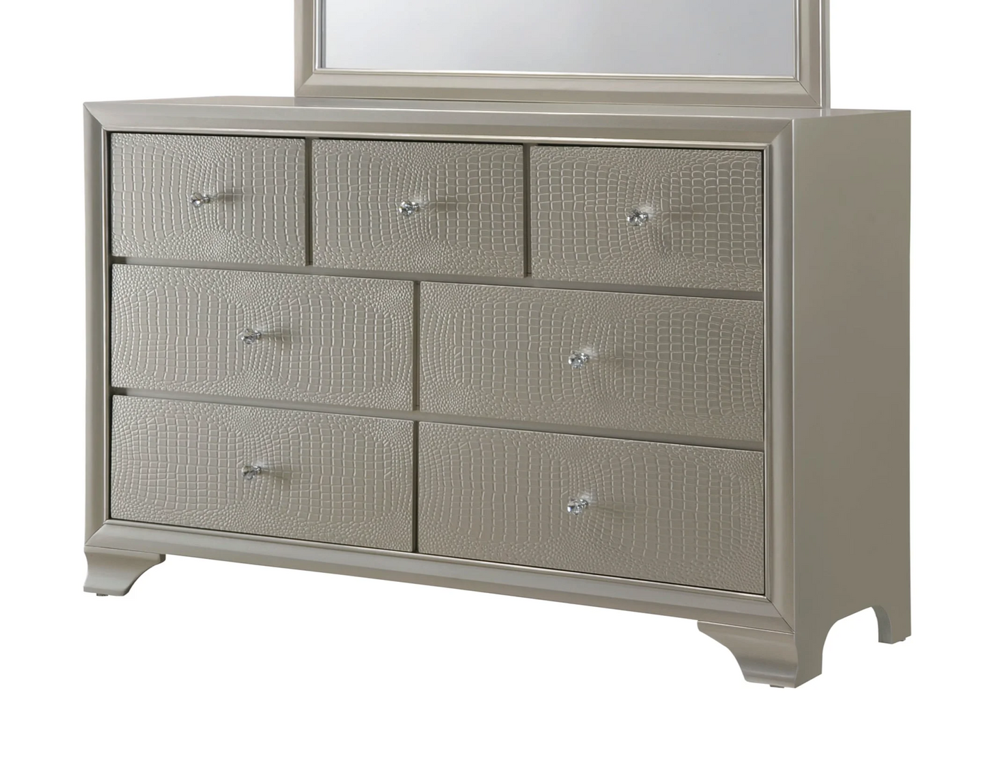 Brand New Champagne Dresser w/Optional Mirror
