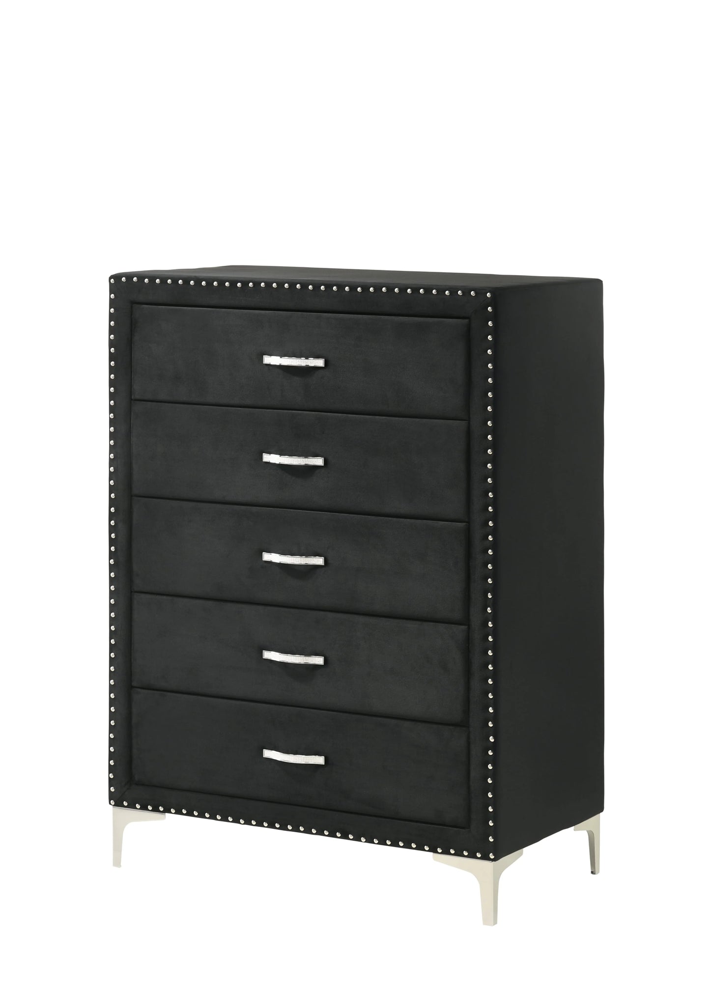 Brand New 4pc Black Fabric Bedroom Set (Queen or King)