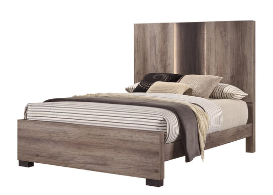 Brand New Brown Bed w/LED Headboard (Queen or King)
