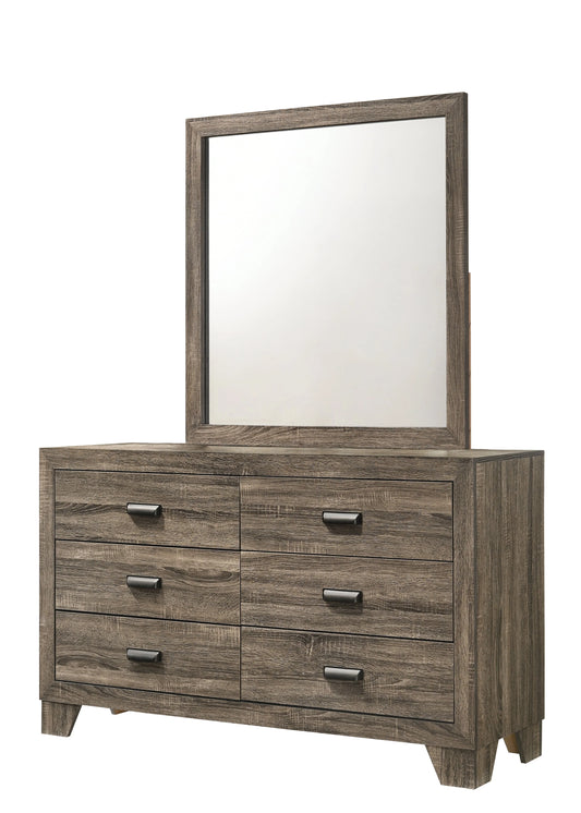 Brand New Brown 6 Drawer Dresser (Optional Mirror)