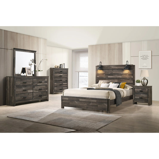 Brand New 4pc Rustic Brown 4pc Bedroom Set (Queen or King)
