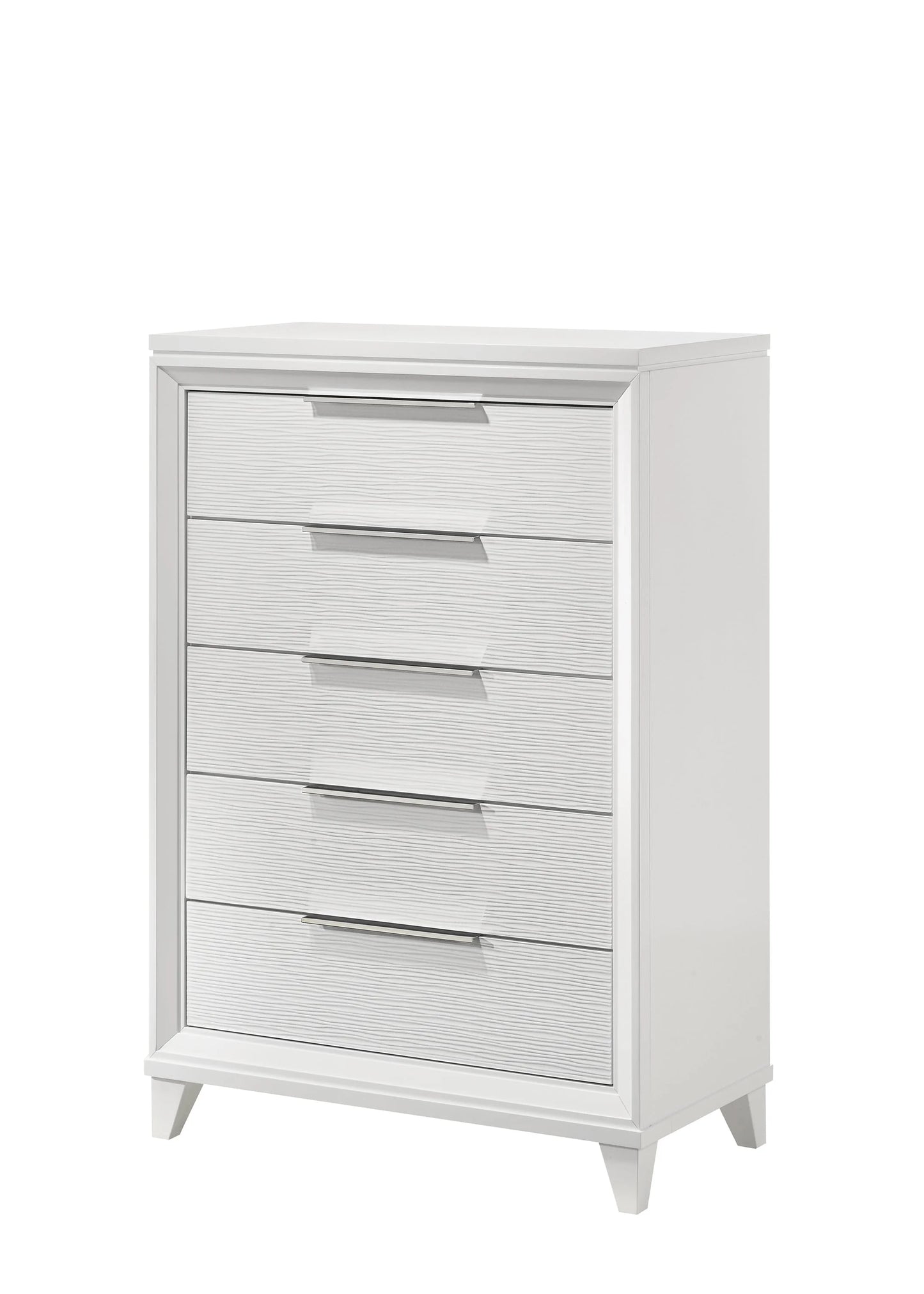 Brand New White 4pc Bedroom Set w/LED Headboard (Queen or King)