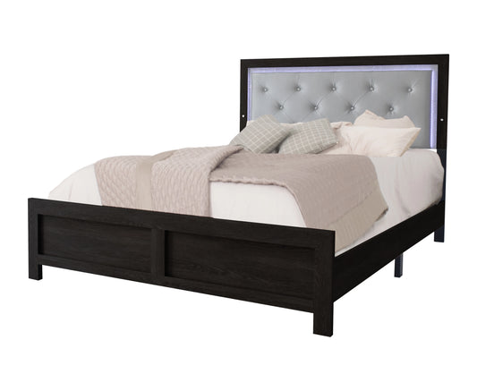 Brand New Black Bed w/LED Headboard (Queen or King)