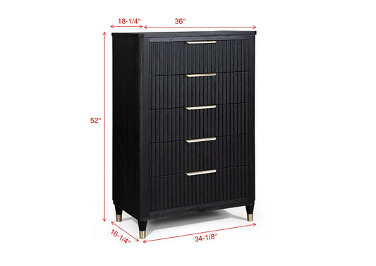 Brand New Black Tall Chest