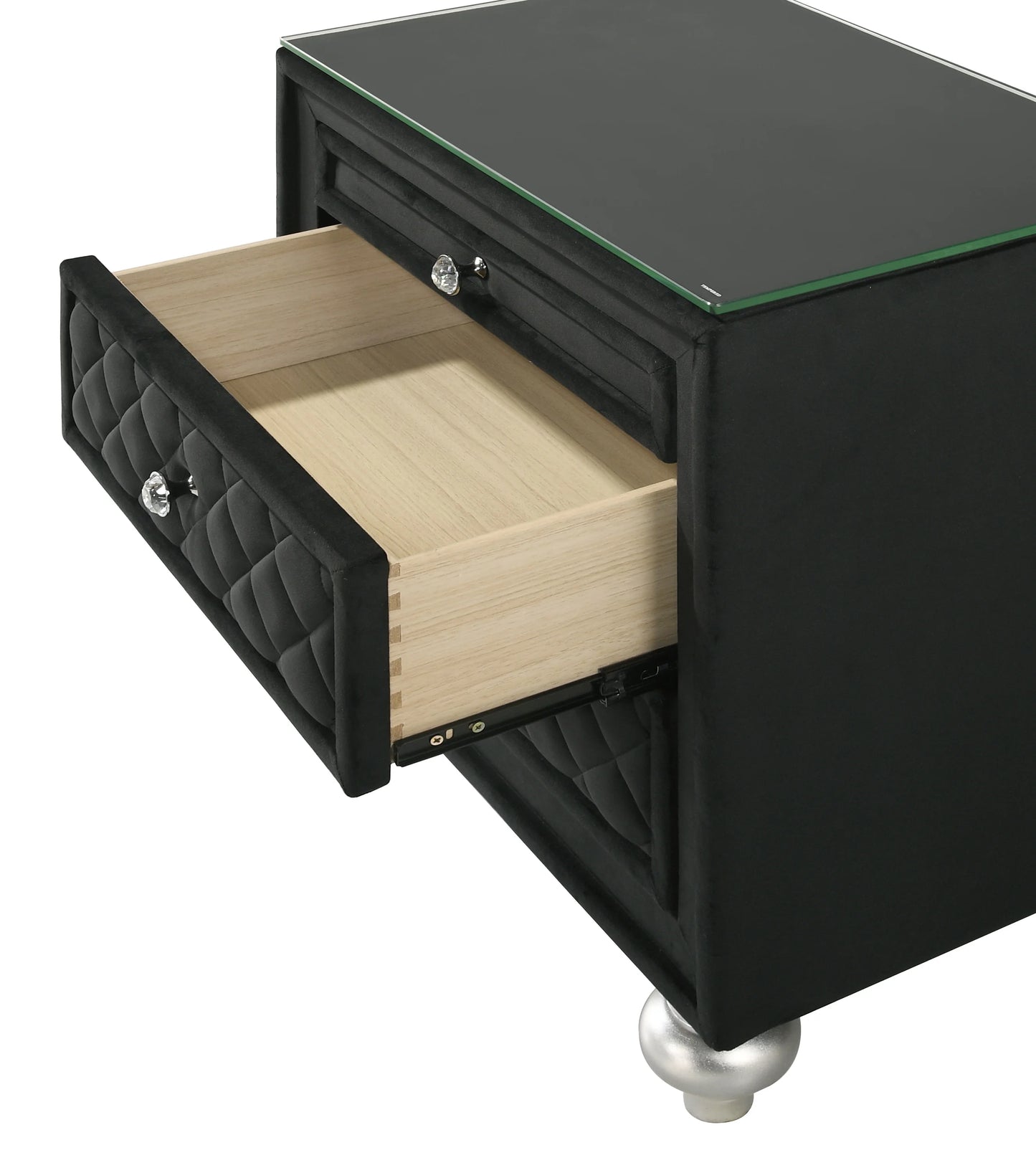 Brand New Black Fabric 4pc Bedroom Set (Queen or King)