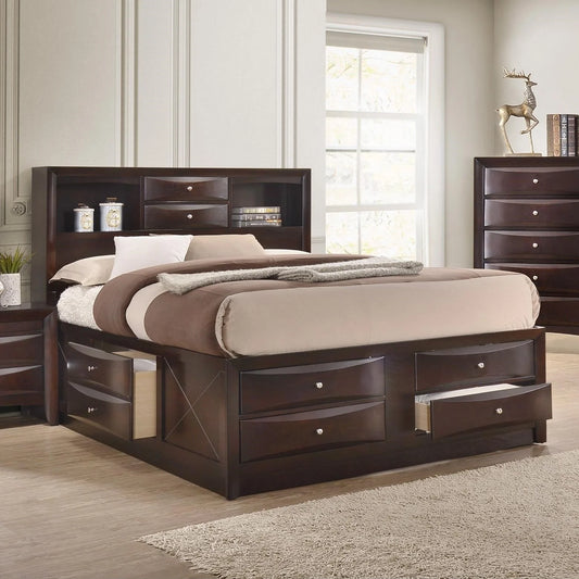 Brand New Brown-Cherry Storage Platform Bed (Queen or King)
