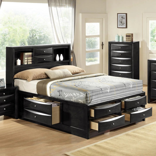 Brand New Black Storage Platform Bed (Queen or King)