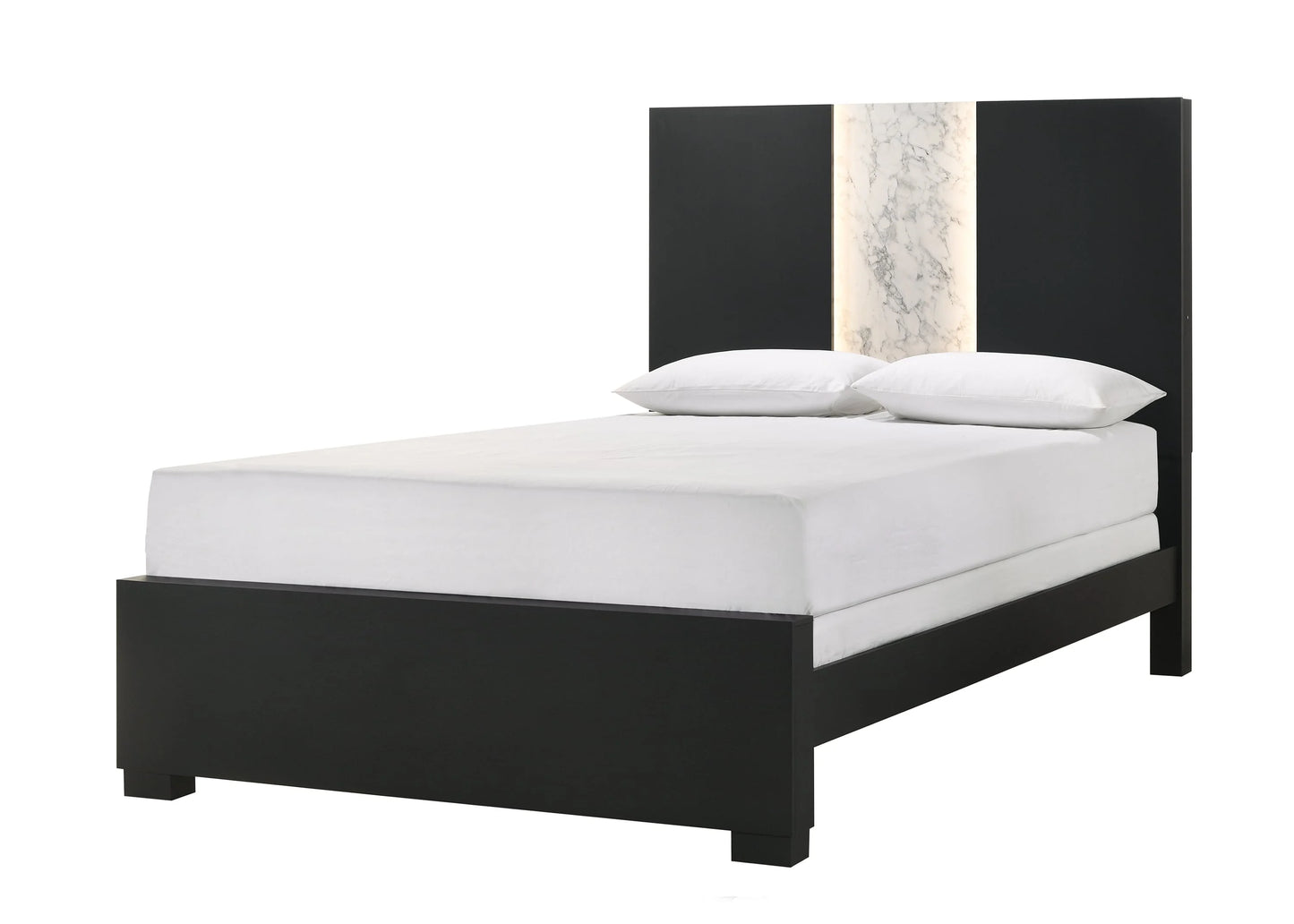 Brand New Black Bed w/LED Headboard (Queen or King)