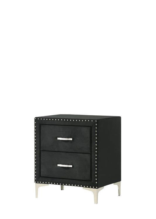 Brand New Black Fabric Nightstand