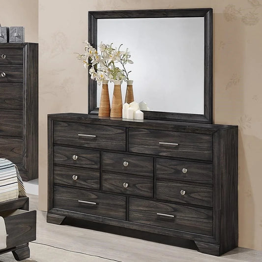 Brand New Dark Grey Dresser (Optional Mirror)