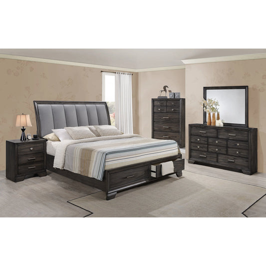 Brand New Grey 4pc Platform Bedroom Set (Queen or King)